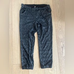 Free People black sequin joggers